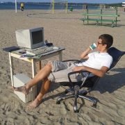 Trading in spiaggia